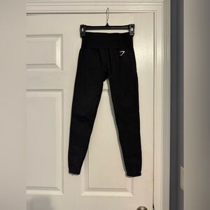 Gymshark Black Seamless Kids Leggings with High Waist